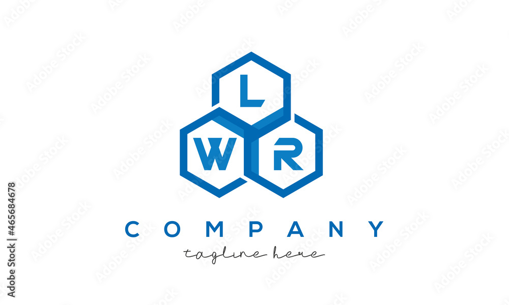 LWR letters design logo with three polygon hexagon logo vector template LWR letters design logo with three polygon hexagon logo vector template