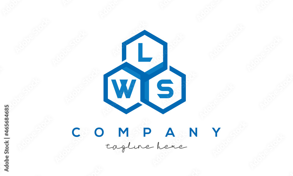 LWS letters design logo with three polygon hexagon logo vector template LWS letters design logo with three polygon hexagon logo vector template