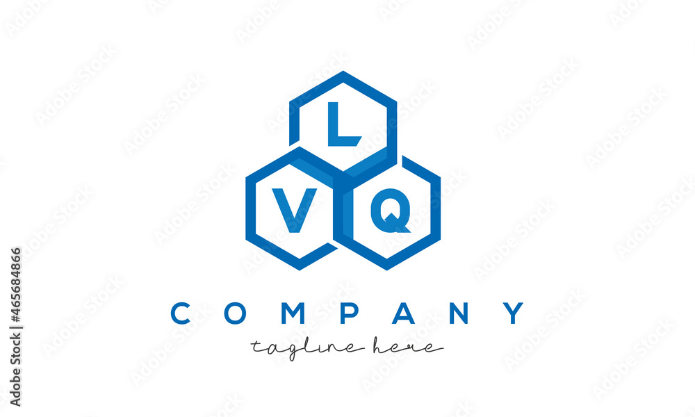 LVQ letters design logo with three polygon hexagon logo vector template LVQ letters design logo with three polygon hexagon logo vector template