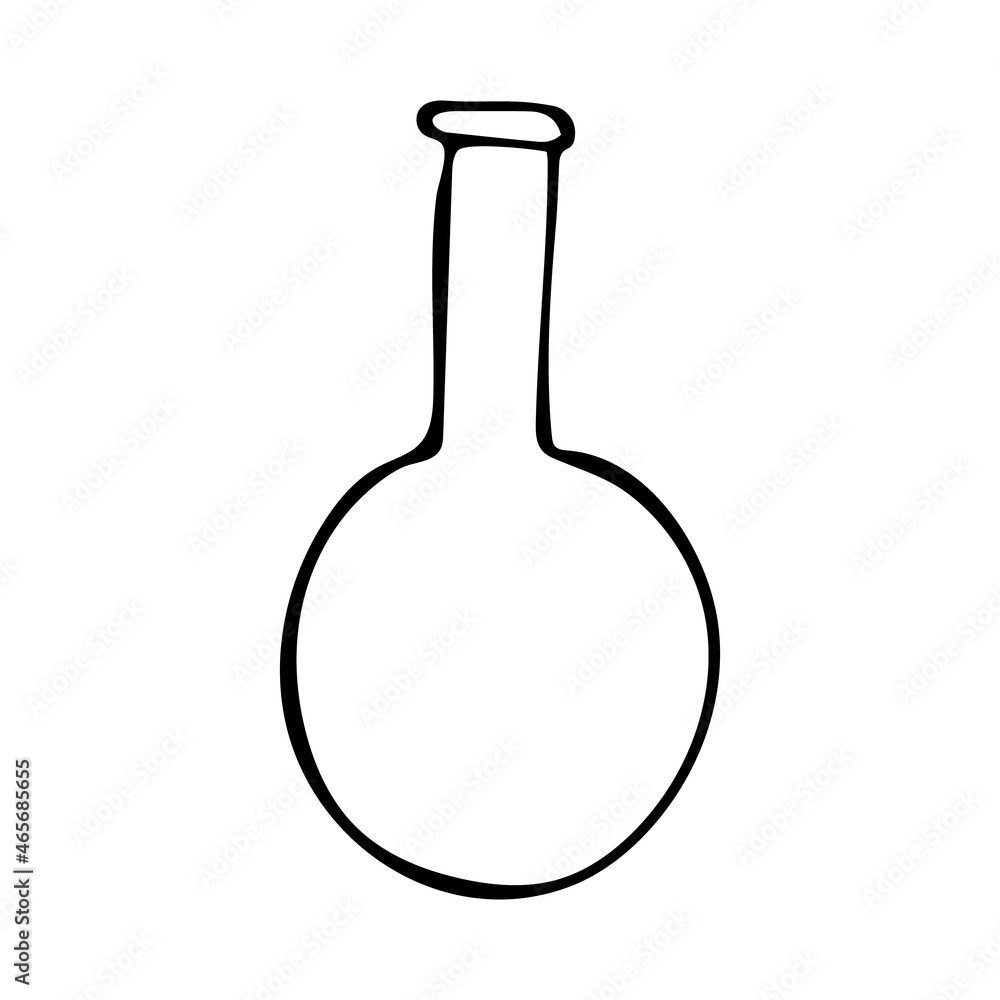 chemical flask icon. hand drawn doodle style. vector, minimalism, monochrome. laboratory glassware. chemical flask icon. hand drawn doodle style. vector, minimalism, monochrome. laboratory glassware.