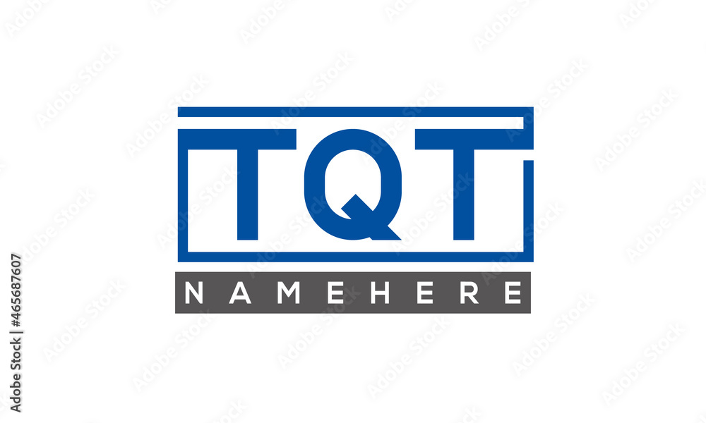TQT Letters Logo With Rectangle Logo Vector TQT Letters Logo With Rectangle Logo Vector