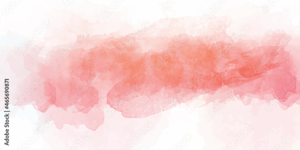 Pink watercolor illustration on white paper texture