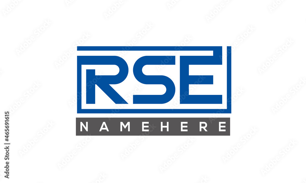 RSE Letters Logo With Rectangle Logo Vector RSE Letters Logo With Rectangle Logo Vector