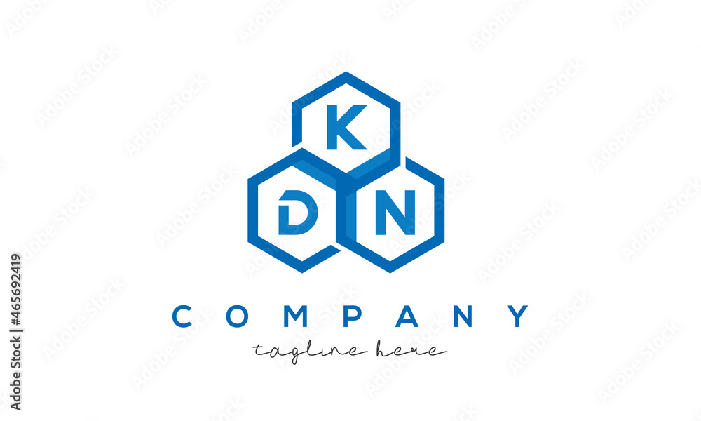KDN letters design logo with three polygon hexagon logo vector template KDN letters design logo with three polygon hexagon logo vector template