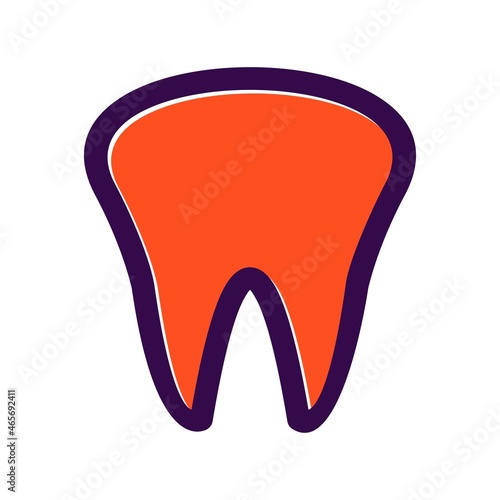 Tooth Filled Vector Icon Design