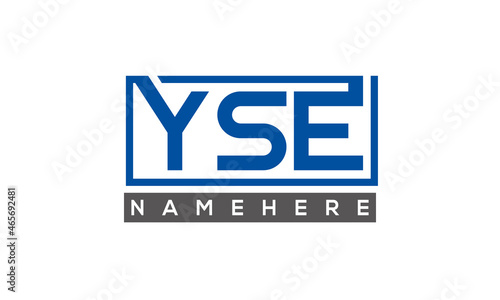 YSE Letters Logo With Rectangle Logo Vector photo