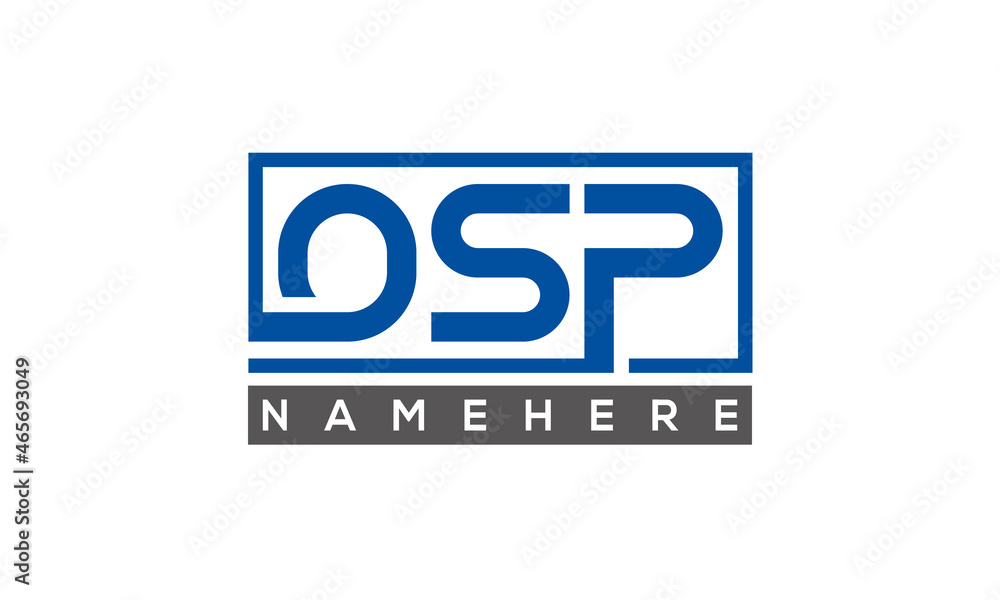 OSP Letters Logo With Rectangle Logo Vector