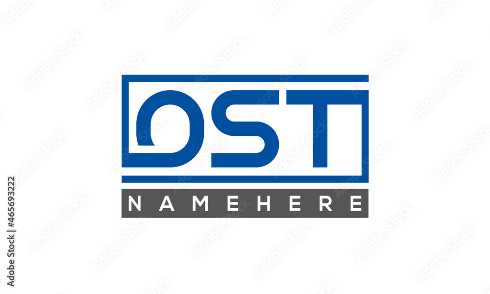 OST Letters Logo With Rectangle Logo Vector OST Letters Logo With Rectangle Logo Vector
