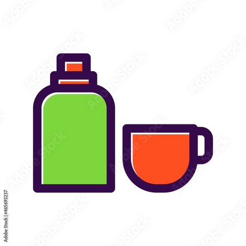 Thermos Filled Vector Icon Design