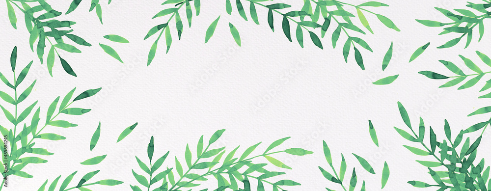Loose Watercolor Branches With Leaves Loose Watercolor Branches With Leaves