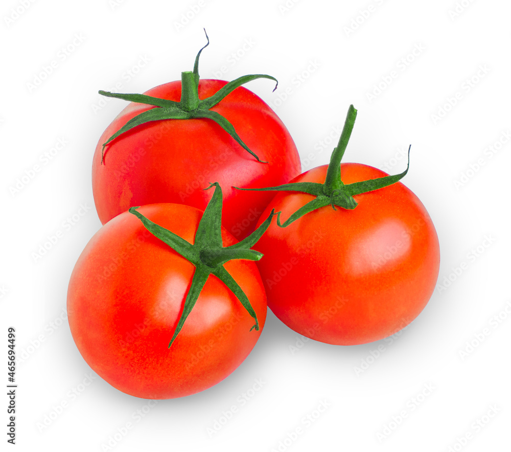 Ripe tomatoes isolated on a white background Ripe tomatoes isolated on a white background