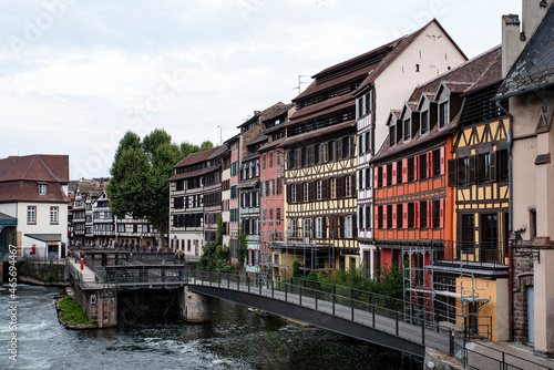 Typical old houses of Petite France in the city of Strasbourg, France