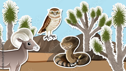 Thumbnail design with desert animals