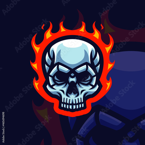 Skull Mascot Gaming Logo 