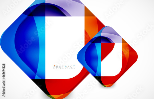Minimal background. Abstract square shape with round corners created with wavy forms. Vector Illustration For Wallpaper, Banner, Background, Landing Page Free Download Minimal background. Abstract square shape with round corners created with wavy forms. Vector Illustration For Wallpaper, Banner, Background, Landing Page - GFXLoad