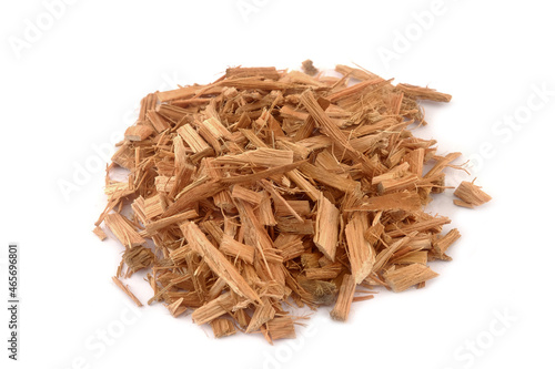 dried nipa palm tea on white background