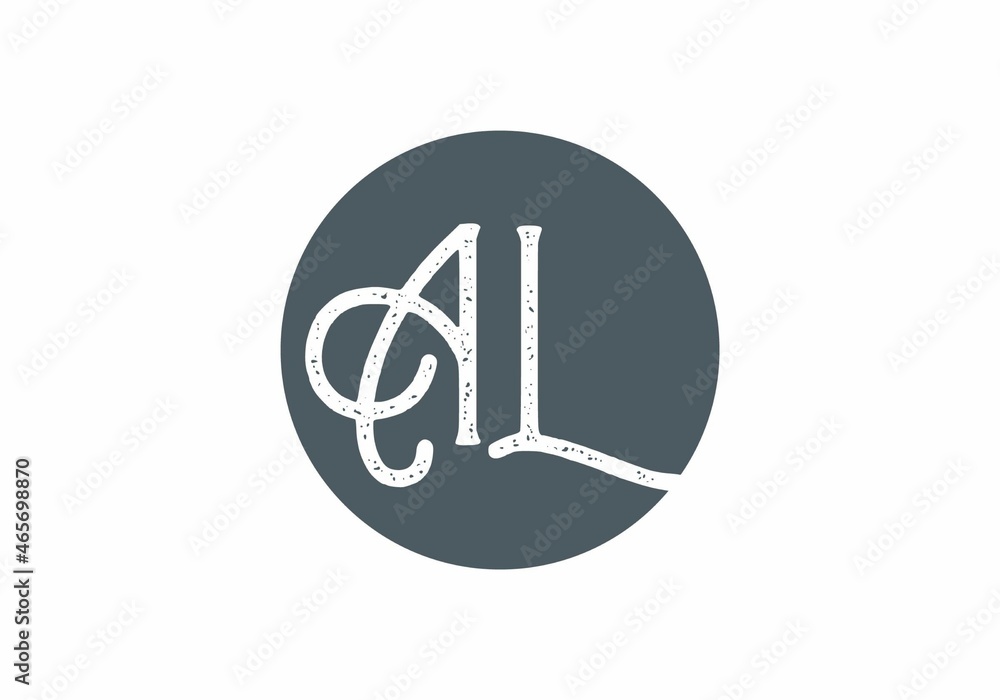 Unique shape of AL initial letter Unique shape of AL initial letter