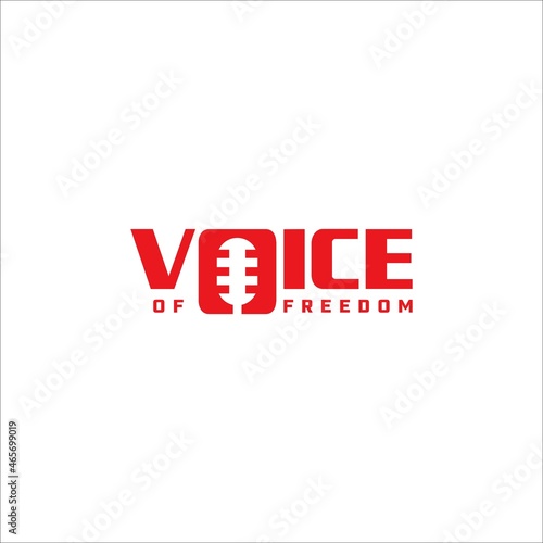 Logo design Radio Podcast Conference Microphone Voice Freedom