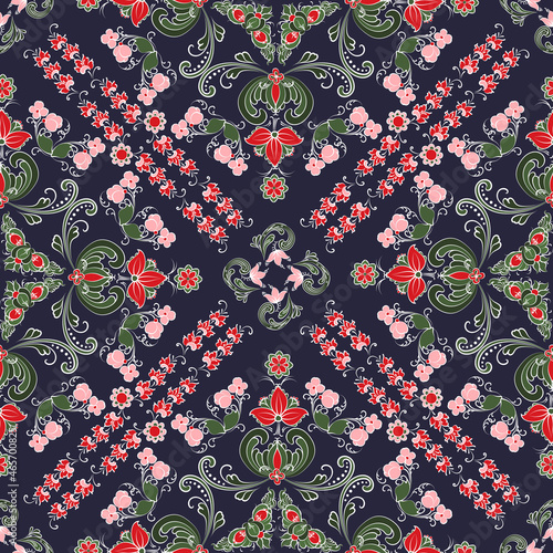 Rosemaling vector pattern 76