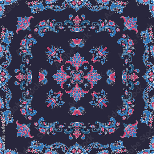Rosemaling vector pattern 85