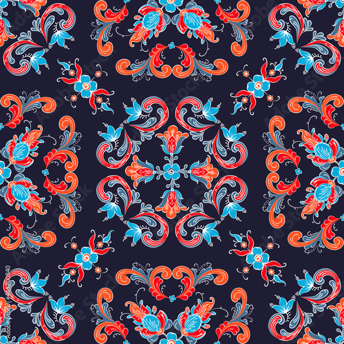 Rosemaling vector pattern 78