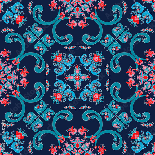 Rosemaling vector pattern 77