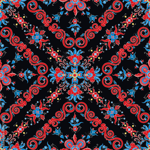 Rosemaling vector pattern 79