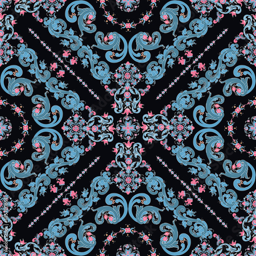 Rosemaling vector pattern 80
