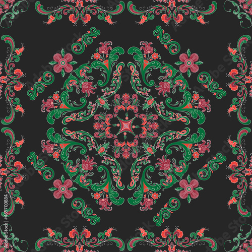 Rosemaling vector pattern 83