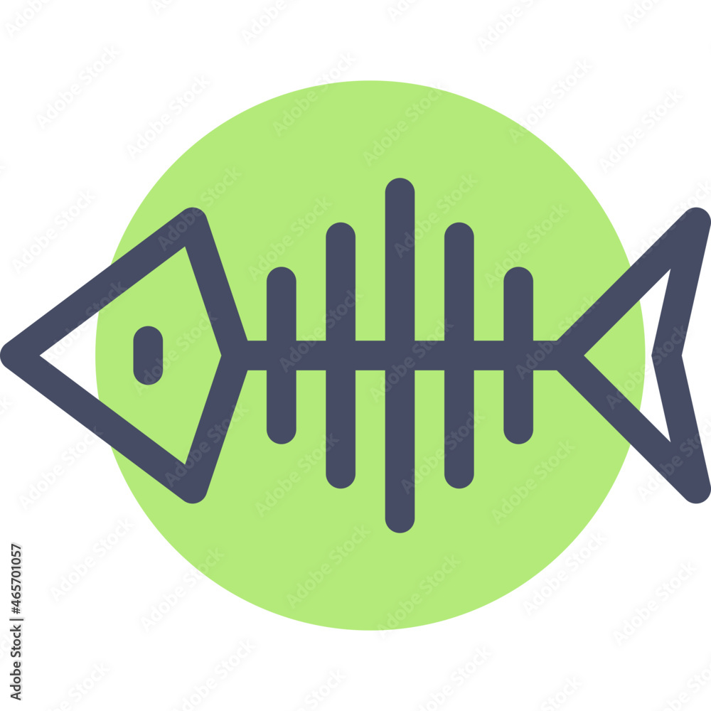 Fishbone Icon Stock Vector | Adobe Stock