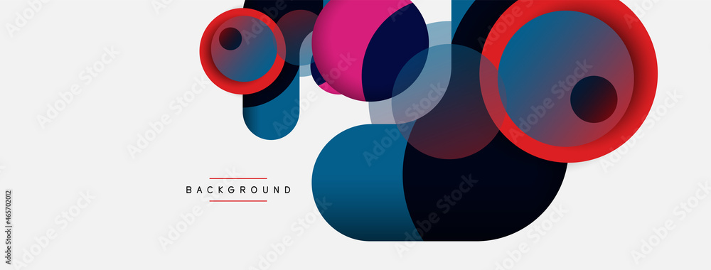 Circle and round shapes abstract background. Vector illustration for wallpaper banner background or landing page Circle and round shapes abstract background. Vector illustration for wallpaper banner background or landing page