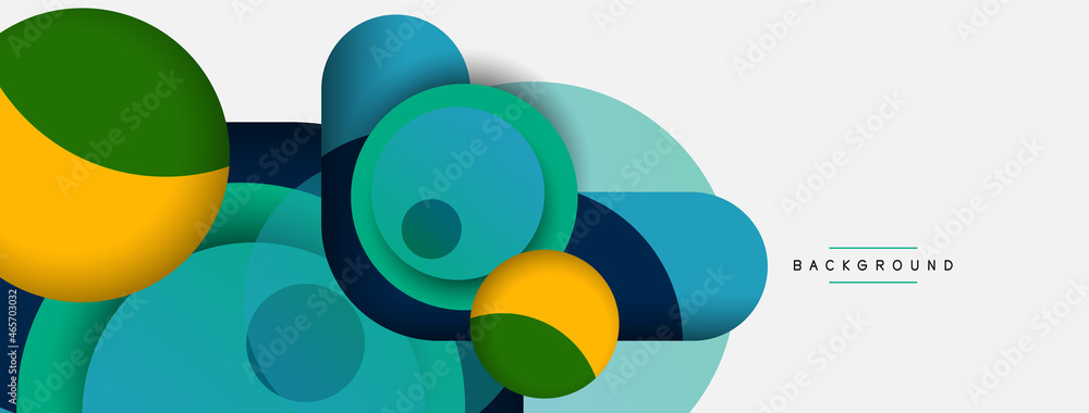 Vector round shapes circles minimal geometric background. Vector illustration for wallpaper banner background or landing page Vector round shapes circles minimal geometric background. Vector illustration for wallpaper banner background or landing page