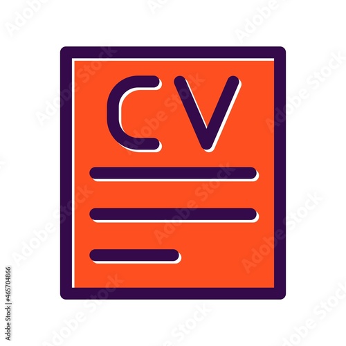 Curriculum Vitae Filled Vector Icon Design