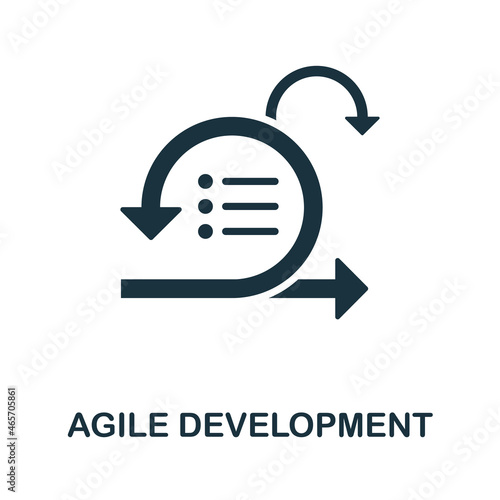 Agile Development icon. Monochrome sign from production management collection. Creative Agile Development icon illustration for web design, infographics and more