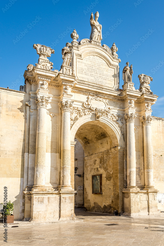 View at the Rudiae Gate in the streets of Lecce - Italy