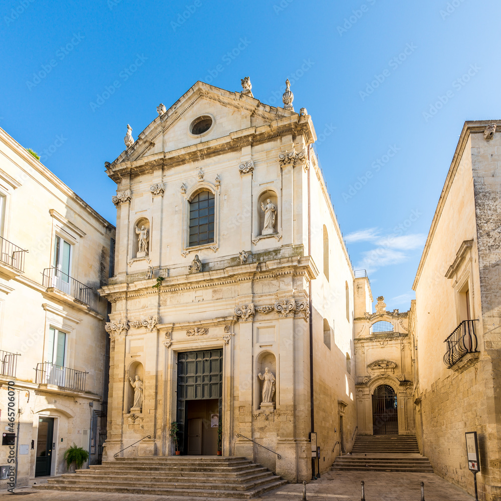 View at the Church of Saint Anne in the streets of Lecce - Italy