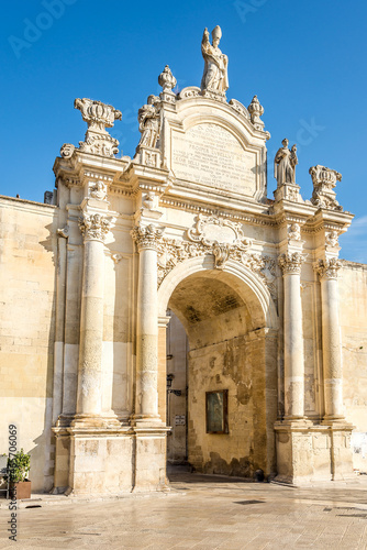 View at the Rudiae Gate in the streets of Lecce - Italy