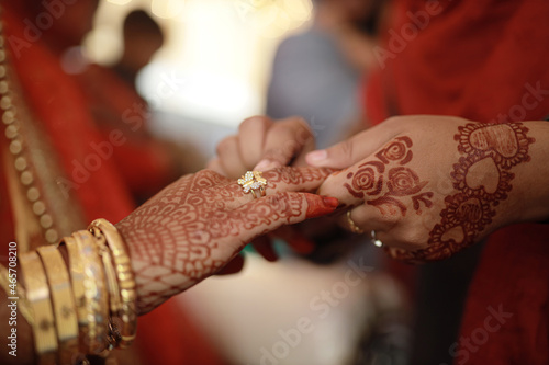 indian wedding bride ring exchange