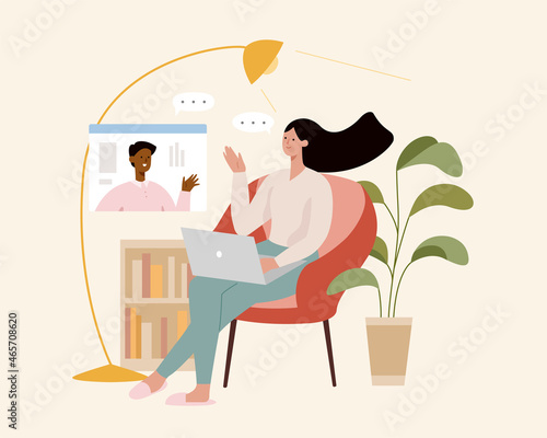 Using laptop at home