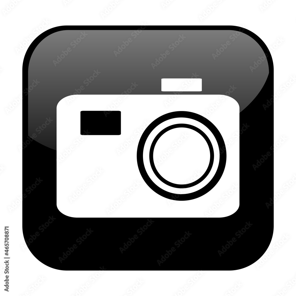 Button in schwarz zeigt Fotos, Kamera oder Fotoapparat Button in schwarz zeigt Fotos, Kamera oder Fotoapparat