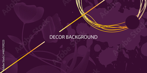 Luxurious golden flower. vector background. Zen wallpaper collection with line graphics. Yoga banner design, Luxury cover and invitation design, templates, banner, Natural products packaging design.