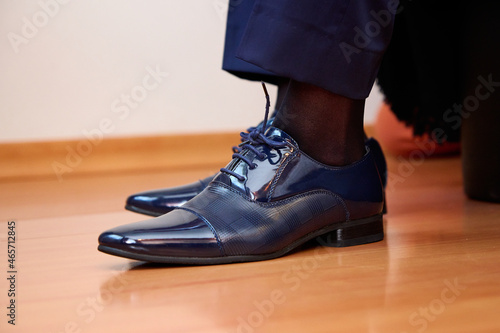 Male wearing leather shoes