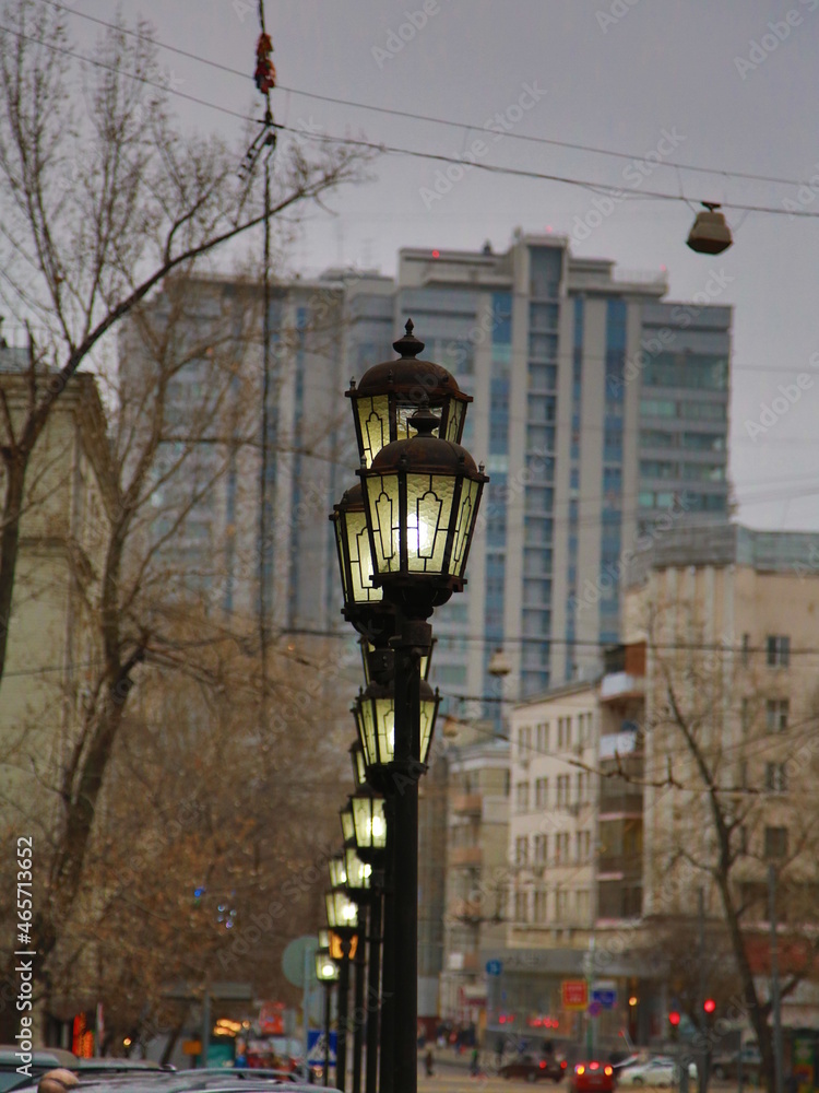 street lamp in the city