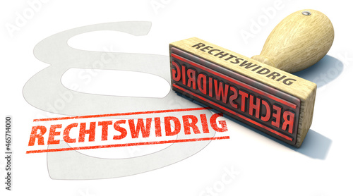 Photos Stempel RECHTSWIDRIG