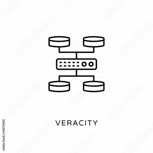 Veracity icon in vector. Logotype photo