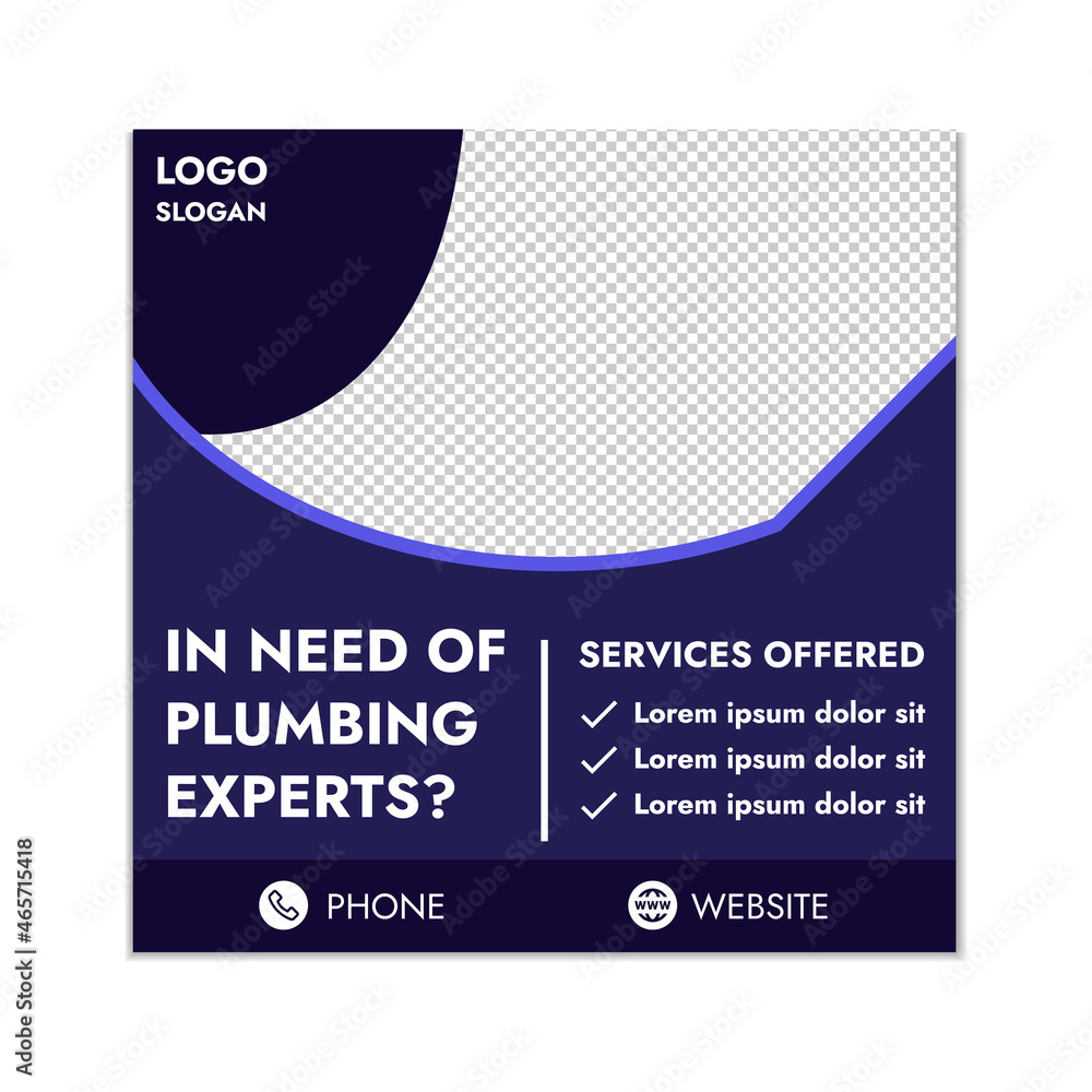 Obraz premium Plumber Social Media Post Template