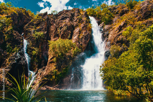 Beautiful shot of the Wangi Falls, Litchfield, Australia photo