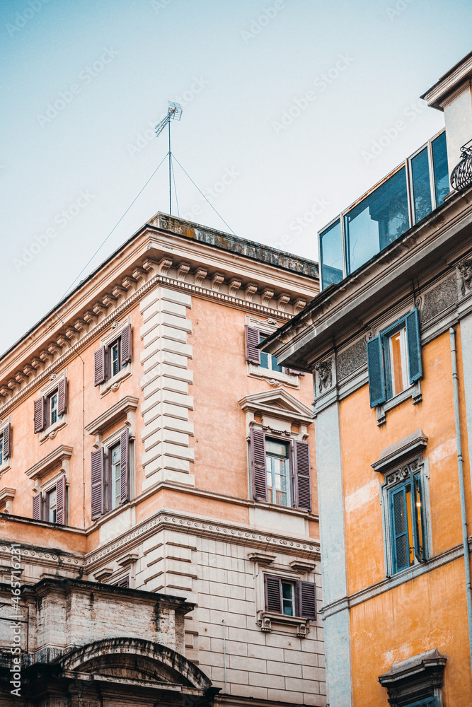 Typical architecture in Rome, Italy