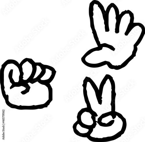 子供が描いたじゃんけんの落書き 
