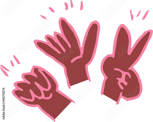 子供が描いたじゃんけんの落書き 